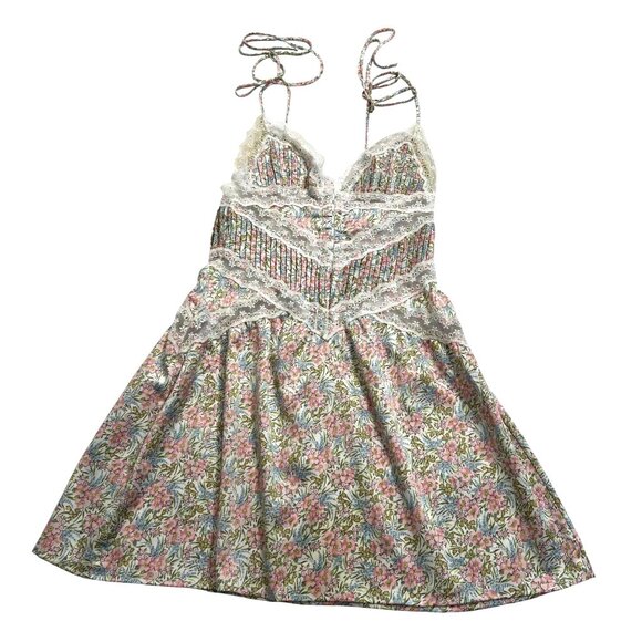For Love & Lemons Farrah Slip Dress in Pink - Picture 1 of 5